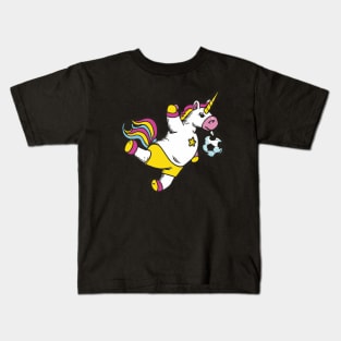 Unicorn Soccer Comic Style Kids T-Shirt